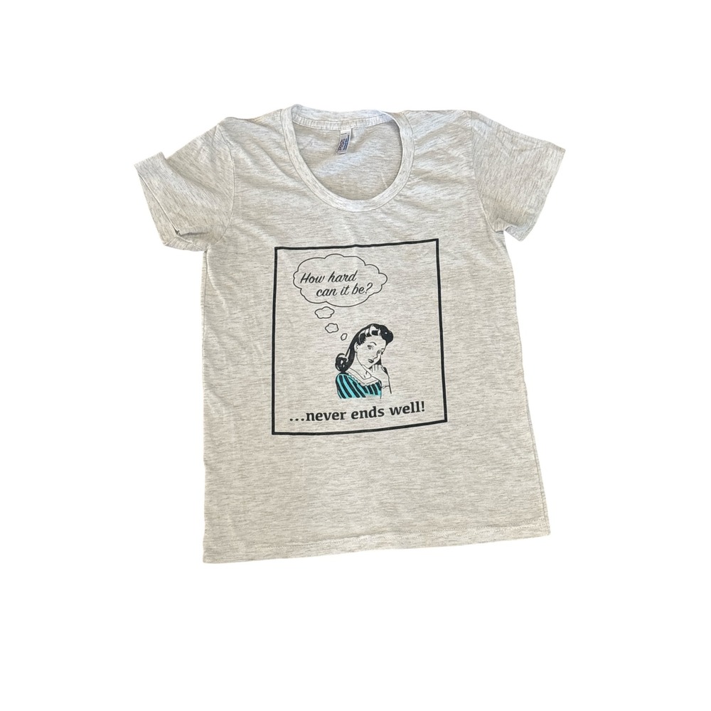 American Apparel Heather Gray Short Sleeve Graphic Tee